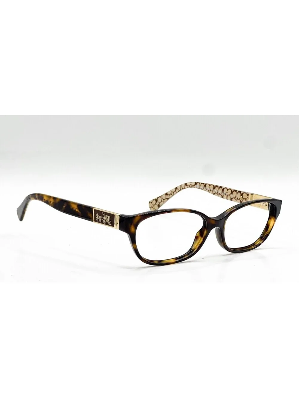 Coach HC 6061 5262 Dark Tortoise Sand Cat Eye Eyeglass Frames 52-15-135